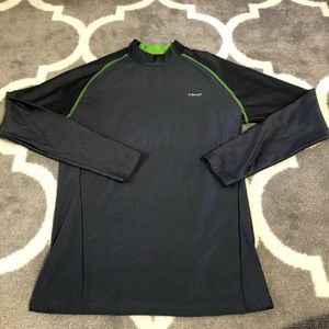 Hind Shirt Mens Medium Athletic Pullover Gray Fleece Lined Long Sleeve